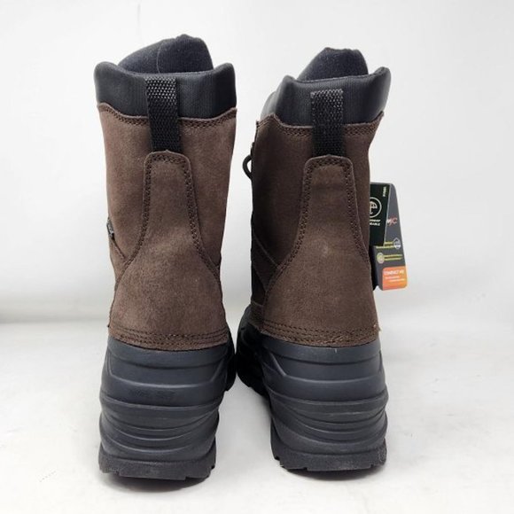 New men\'s 10 Kamik Nationplus snow insulated winter boots in Dark Brown main image 5